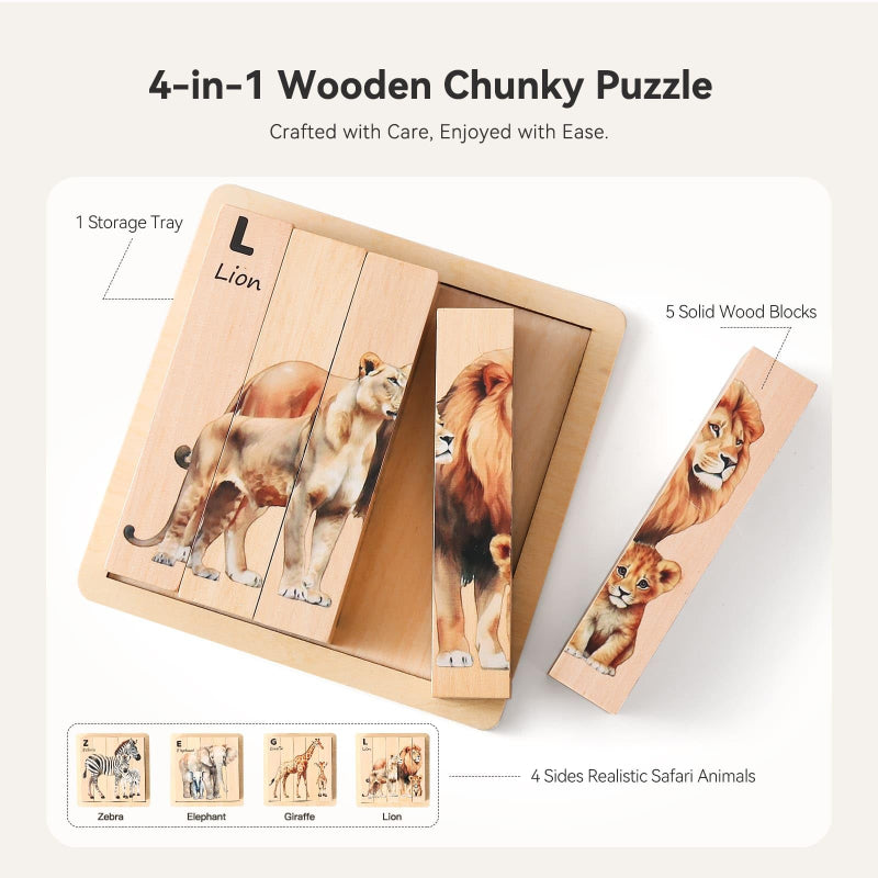 ZooStack – Wood & Interactive – Animal Block Puzzle