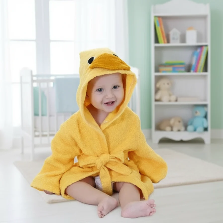 CozyNest – Soft & Absorbent – Bathrobe with Animal Design