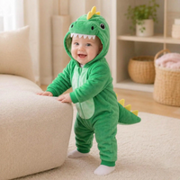 Thumbnail for RoarBuddy – Cute & Playful – Baby Dinosaur Hooded Onesie