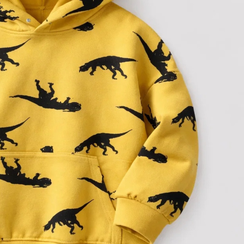 DinoStyle – Warm & Breathable – Hoodie with Triceratops Print