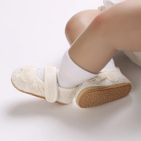 Thumbnail for PrincessLace – Elegant & Cute – Baby Shoes with Lace and Velcro Closure