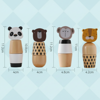 Thumbnail for WoodyFriends – Motor Skills & Fun – Wooden Animal Stacking Toys