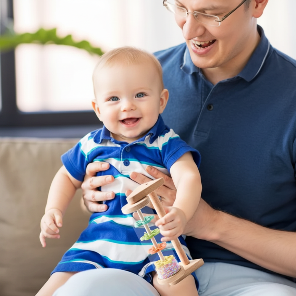 TinyMelody – Soothing & Educational – Wooden Musical Toy with Rain Sound