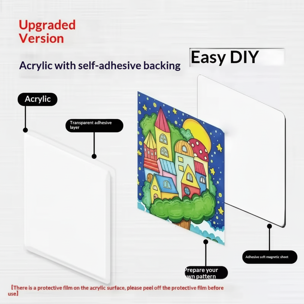 FridgeArt – Creative & Personal – DIY Acrylic Magnet Set for the Fridge