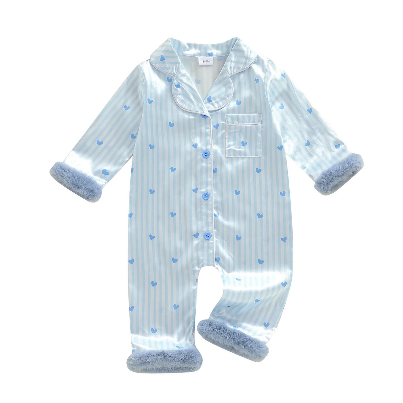 TinyLove – Soft & Warm – Baby Jumpsuit with Heart Print and Plush Details