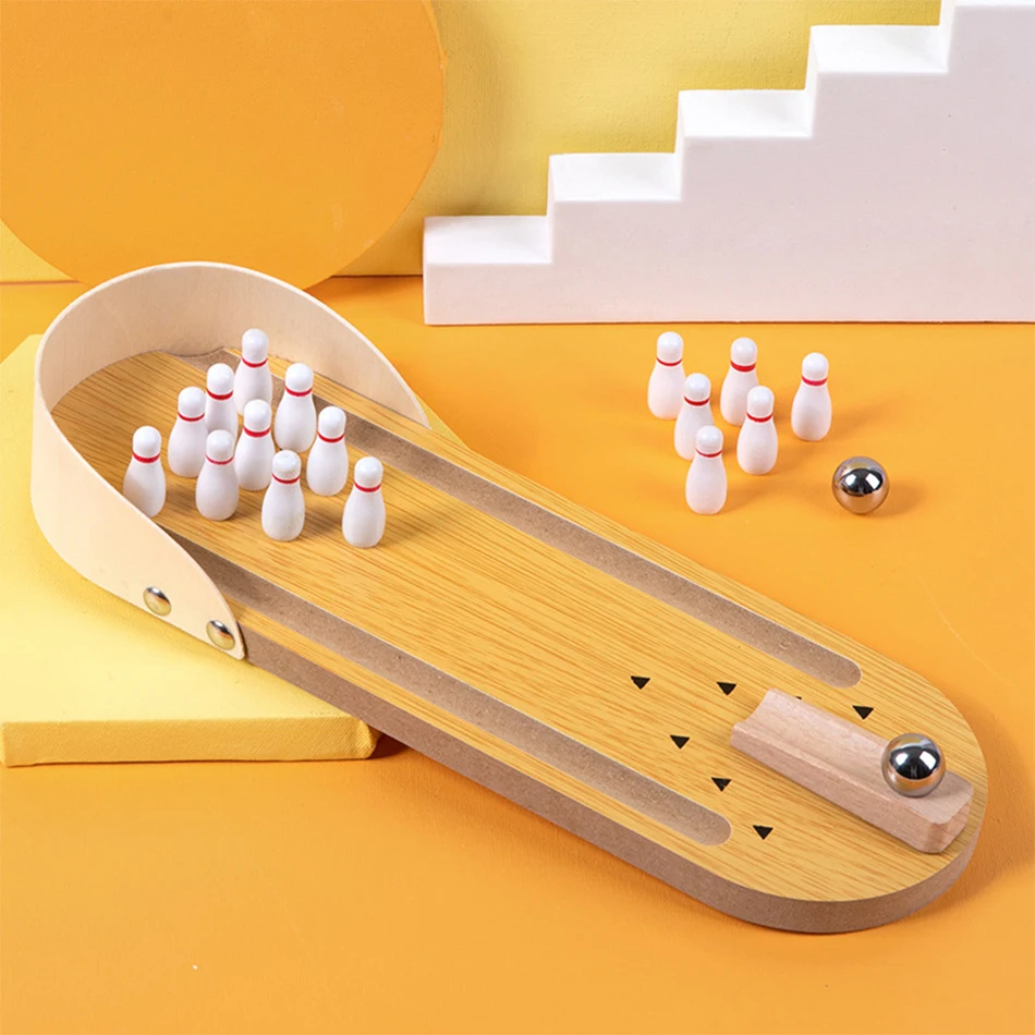 MiniStrike – Fun & Interactive – Wooden Table Bowling Game