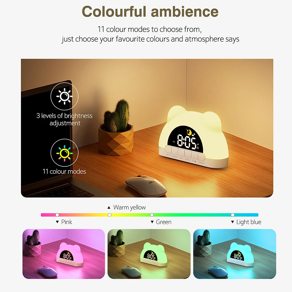 TinySunrise – Gentle & Functional – Digital Alarm Clock with Sunrise Light