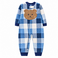 Thumbnail for WarmBuddy – Cute & Soft – Fleece Baby Jumpsuit with Cartoon Print