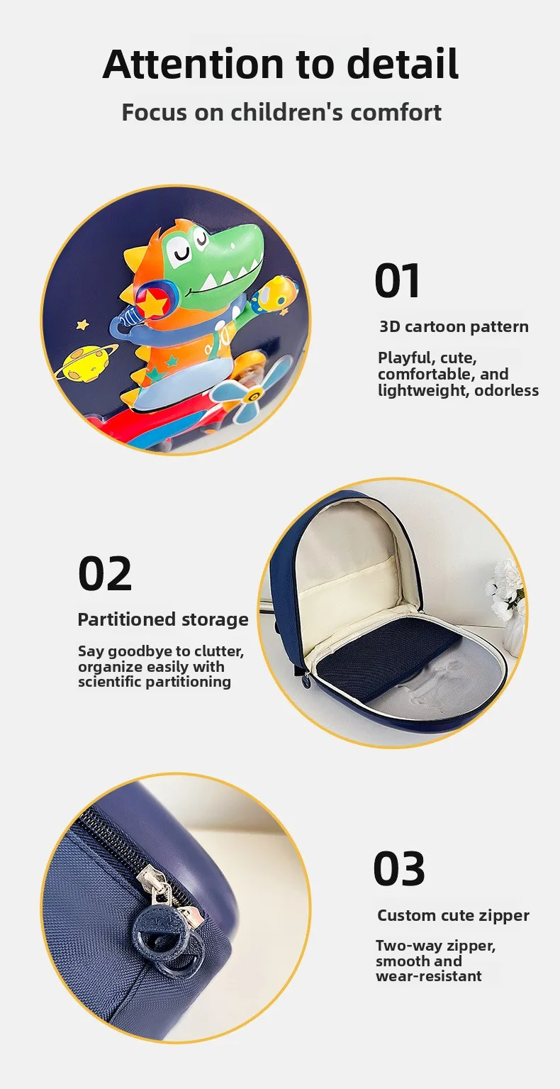 SchoolMate – Light & Spacious – Cartoon Backpack with Lights and Music