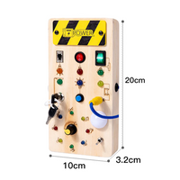 Thumbnail for TinyTech – Wooden Busy Board with Lights & Switches – Educational Toy