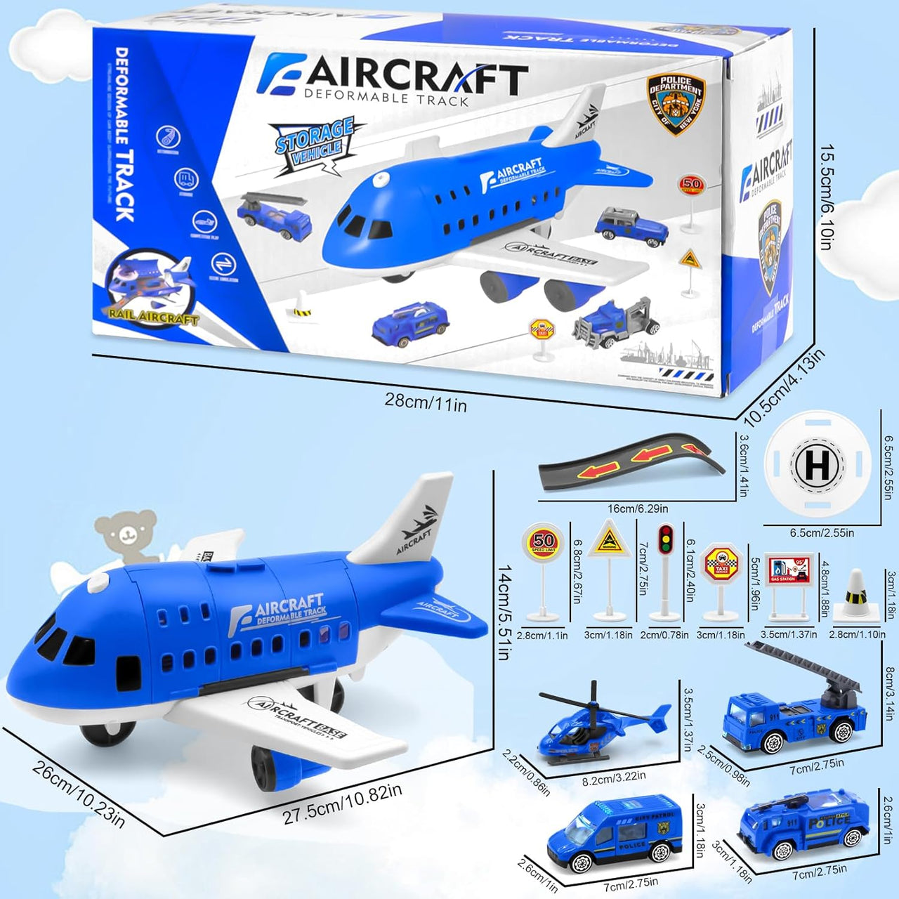 MiniAirBase – Interactive & Educational – Airport Play Set With Vehicles