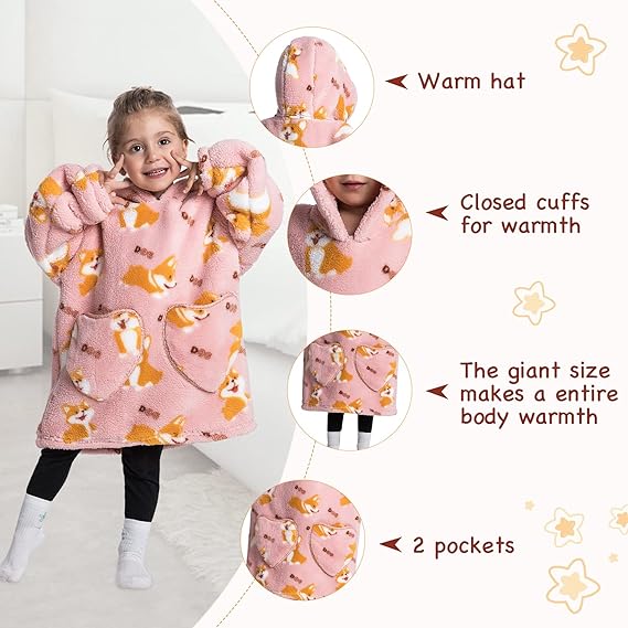 HappySnug – Cute and comfortable – Children's blanket with hood