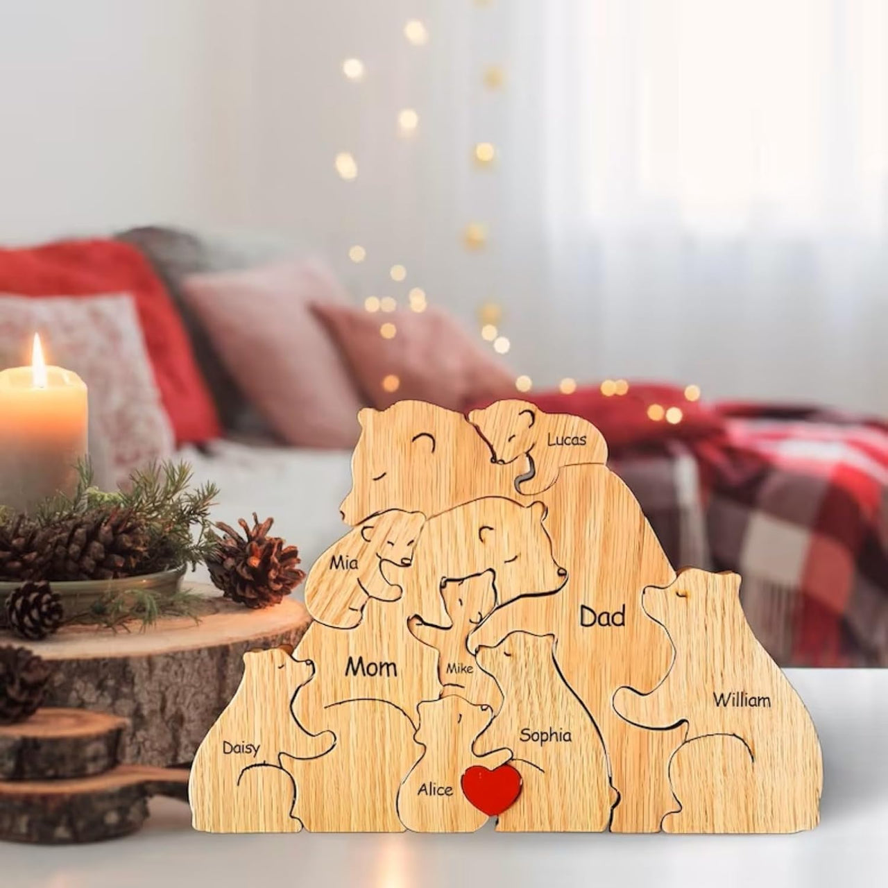 Family Puzzle™ – Personalized Mother's Day Gift with a Family of Bears