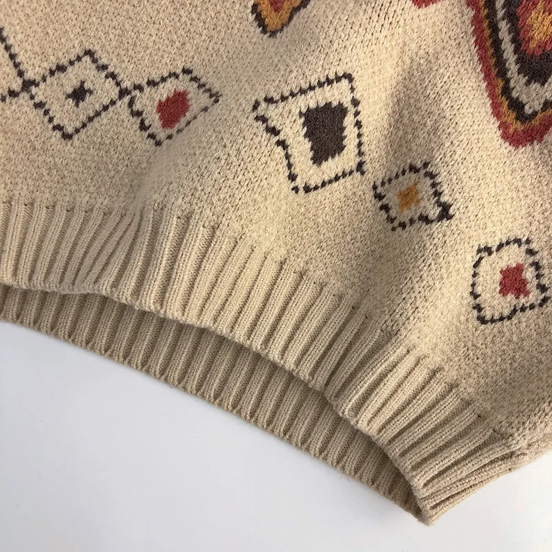 LittleRetro – Warm & Stylish – Knitted Children's Sweater with Diamond Pattern