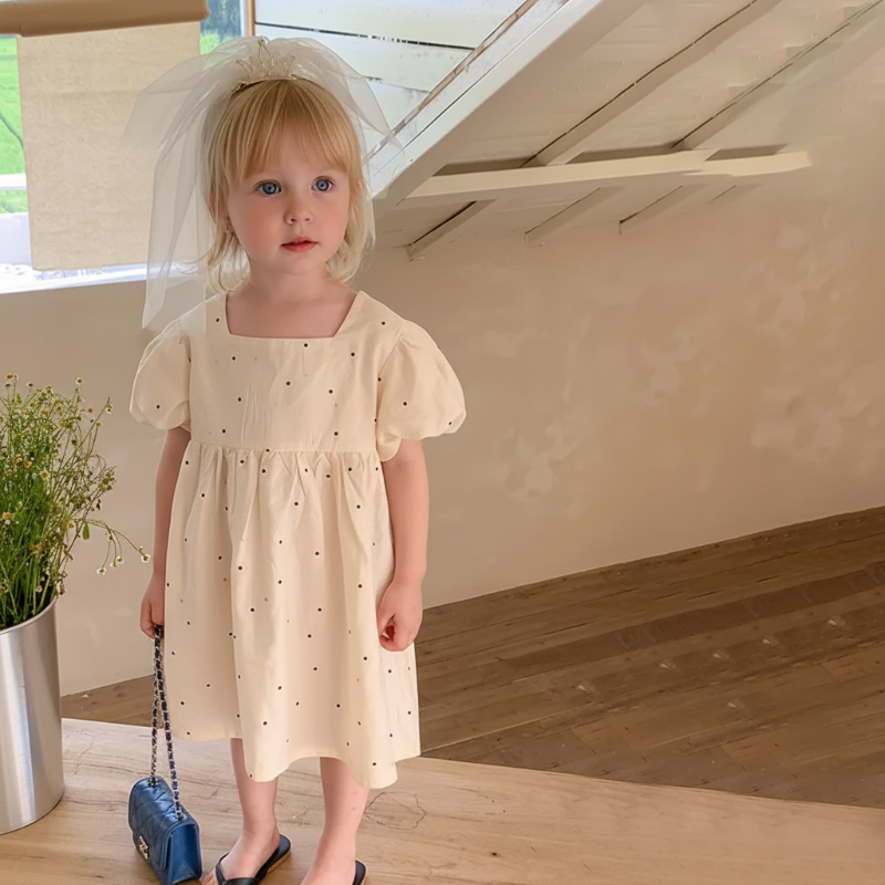LittleTwinkle – Soft & Comfortable – Children's Dress with Double Bows