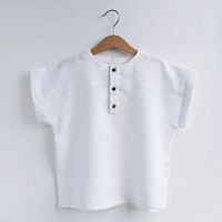 Thumbnail for LittleClassic – Elegant & Comfortable – Boys' Linen Shirt with Button Detail