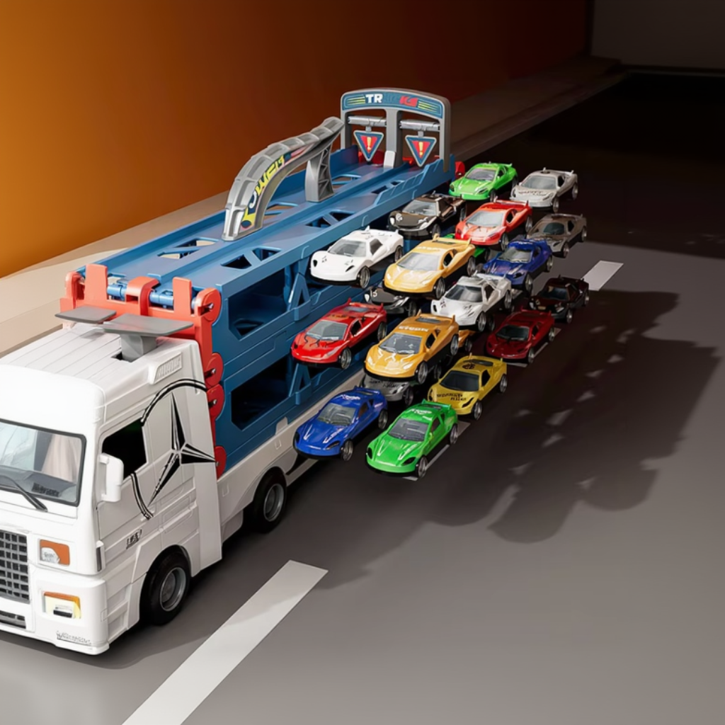 CarHauler – Fun & Adventurous – Car Transporter Play Set with Race Cars