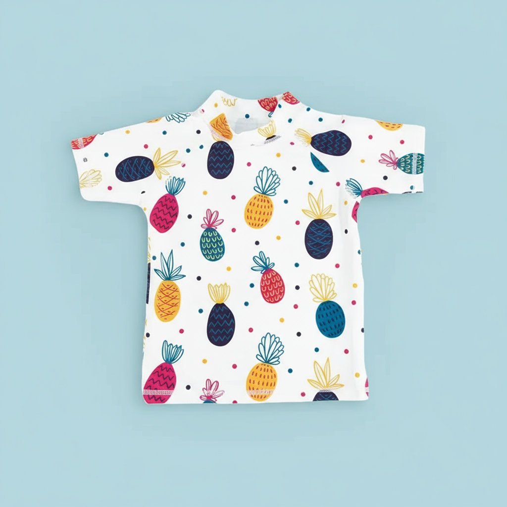SunnyGuard – Summery & Protective – Anti-UV Children's Swim Shirt with Short Sleeves