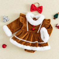 Thumbnail for LittleGinger – Cozy & Festive – Baby Christmas Jumpsuit with Hairband
