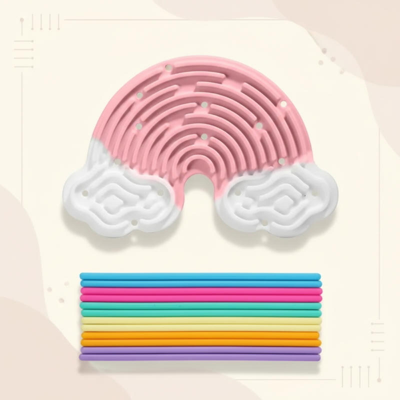 FidgetFrost – Playful & Soft – Silicone Busy Board