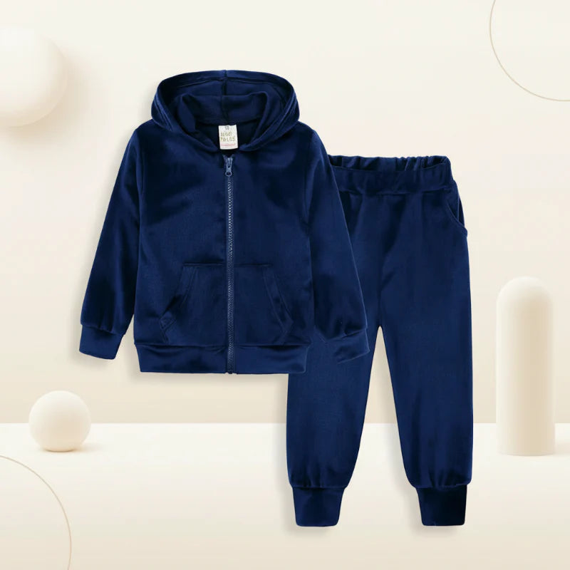 Kids Tales – Warm & Comfortable – Velvet Tracksuit for Kids