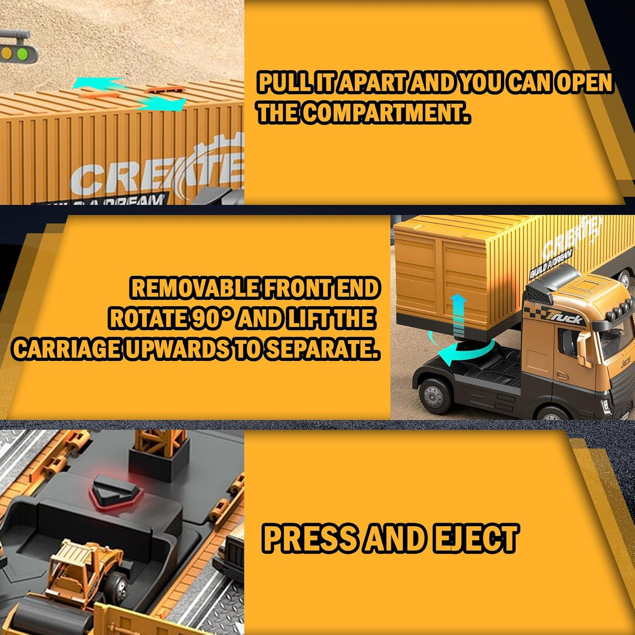 ConstructoKids – Learning & Building – 2-in-1 Construction Truck Play Set