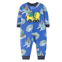 Thumbnail for WarmBuddy – Cute & Soft – Fleece Baby Jumpsuit with Cartoon Print