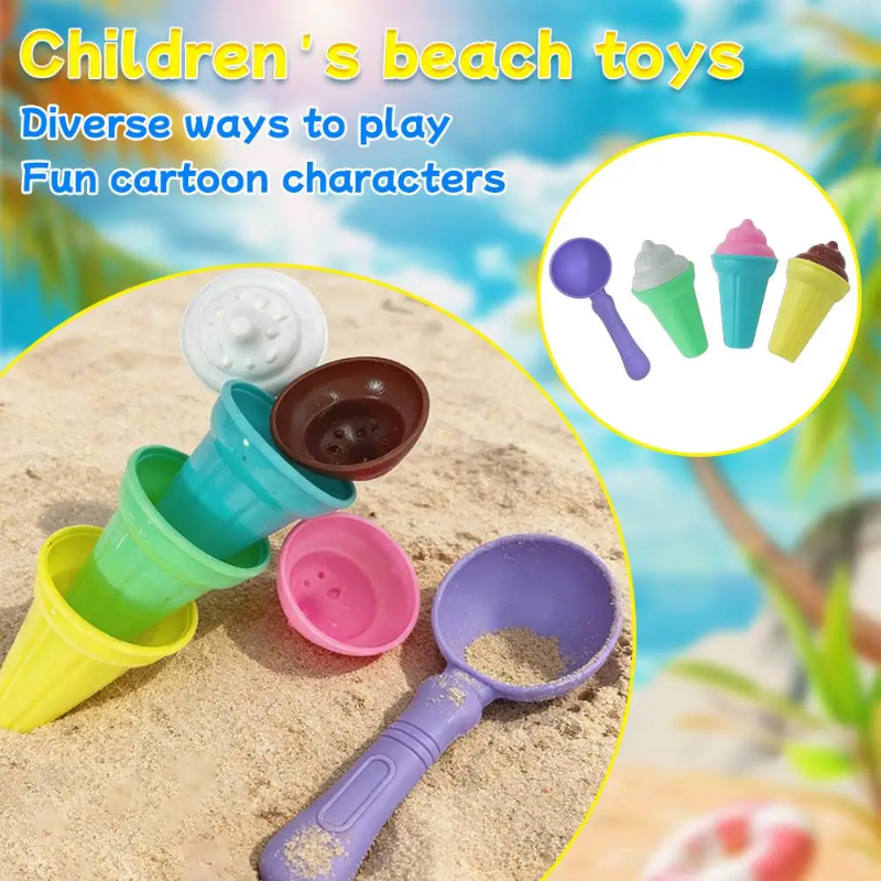 BeachFun – Sand Fun & Creativity – Beach Ice Cream Scoop Play Set