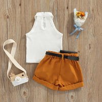 Thumbnail for MiniFashionista – Elegant & Trends – Girls' Set with Top, Shorts, and Waist Bag