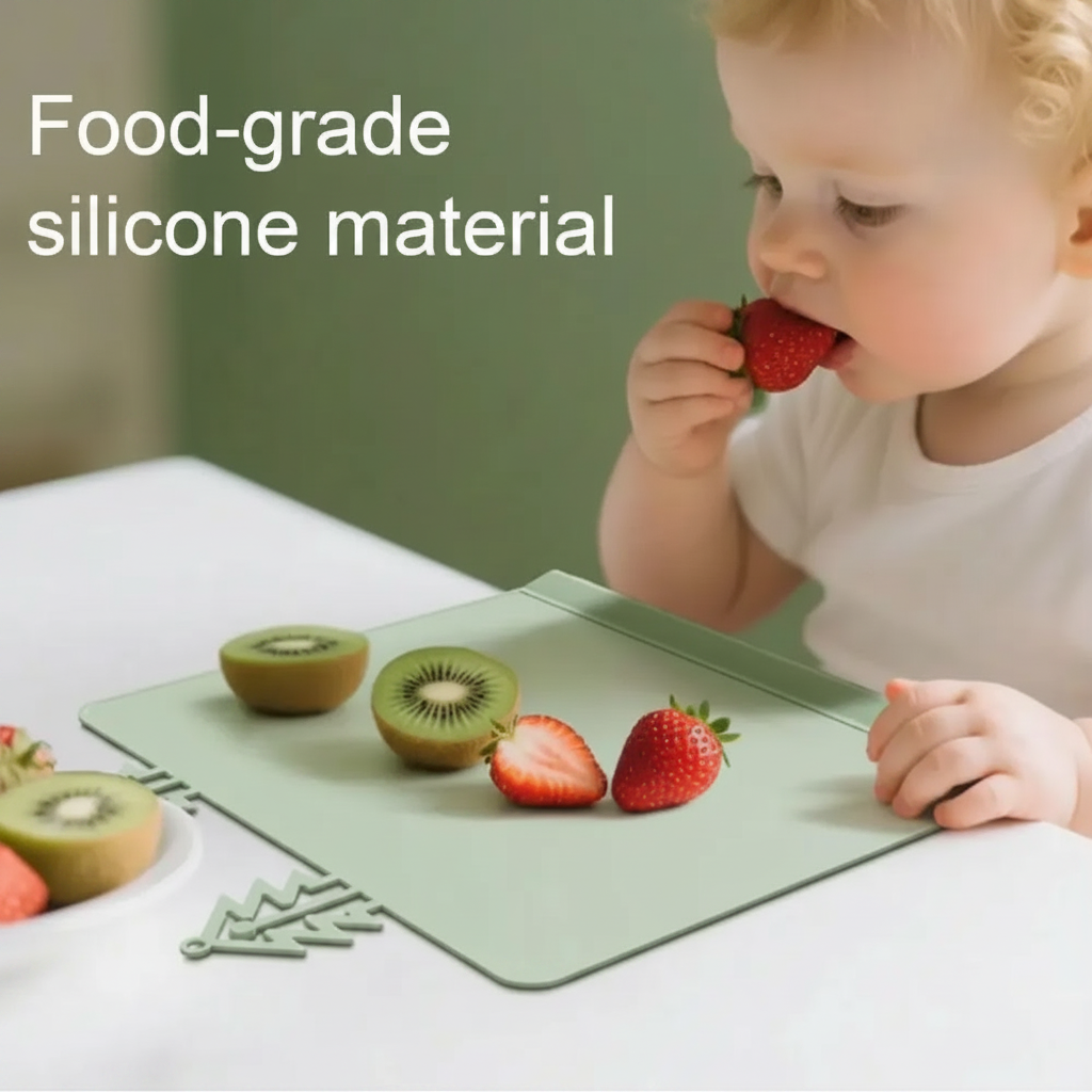 BabySafe – Practical & Hygienic – Silicone Placemat with Raised Edge