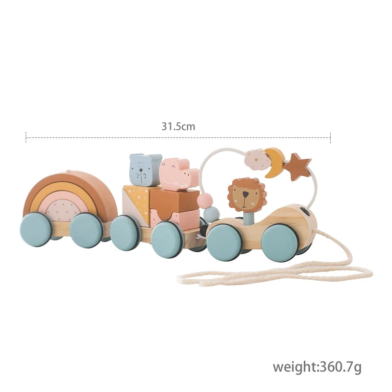 TrainCount –  Classic & Educational – Wooden Montessori Train