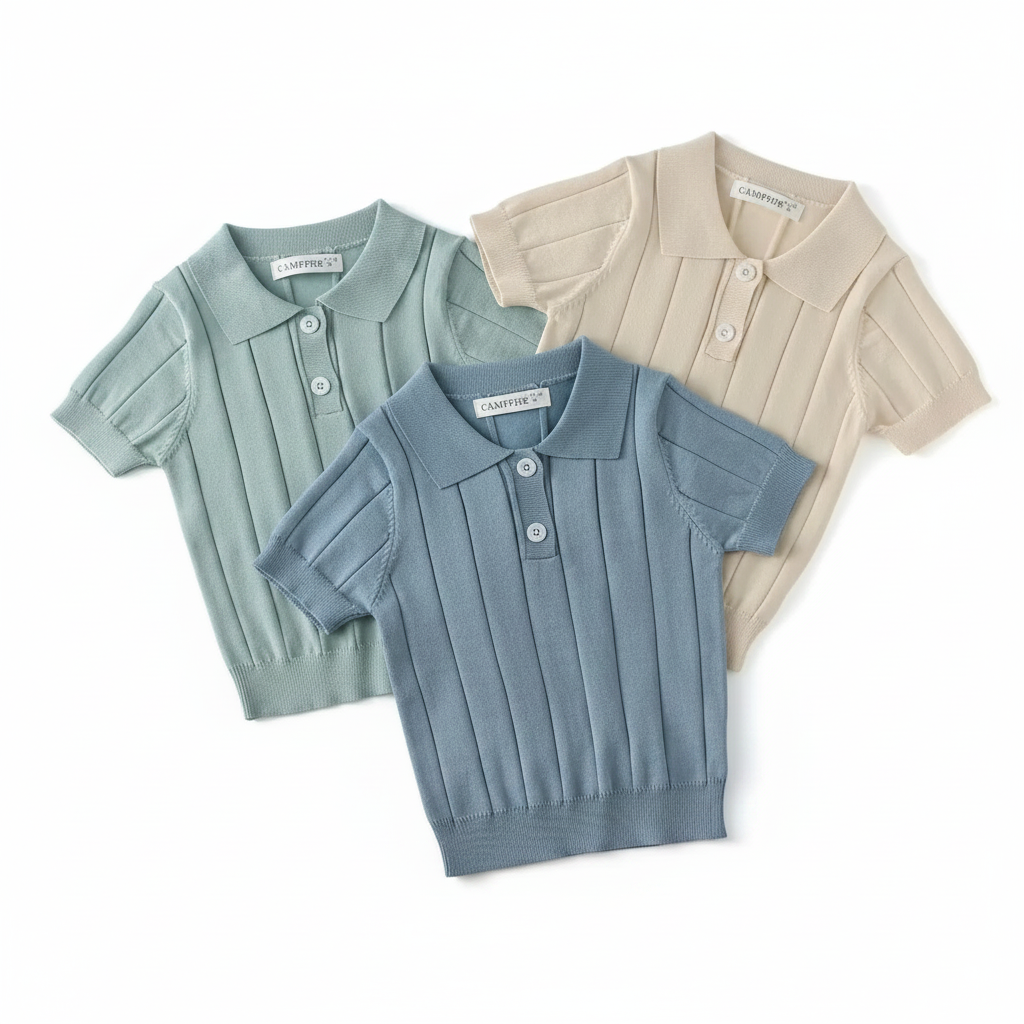 MiniLuxe – Elegant & Comfortable – Polo Shirt with Knitted Fabric