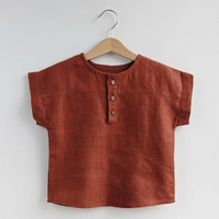 Thumbnail for LittleClassic – Elegant & Comfortable – Boys' Linen Shirt with Button Detail