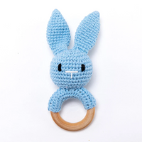 Thumbnail for CuddleRattle – Soft & Playful – Crocheted Baby Rattle with Wooden Ring