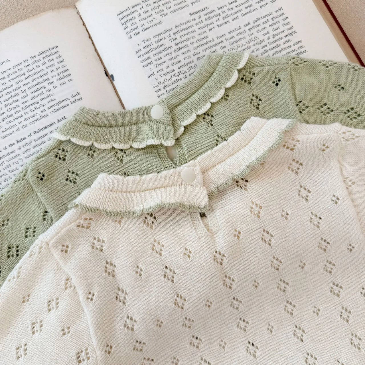 MiniBelle – Elegant & Soft – Knitted Baby Dress with Ruffle Detail