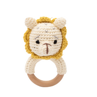 Thumbnail for CuddleRattle – Soft & Playful – Crocheted Baby Rattle with Wooden Ring