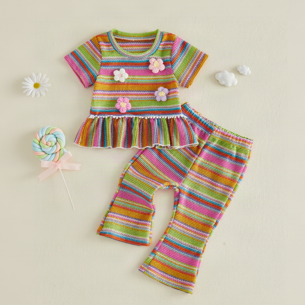 RainbowBloom – Colorful & Cute – "Flower Power" Kids' Outfit