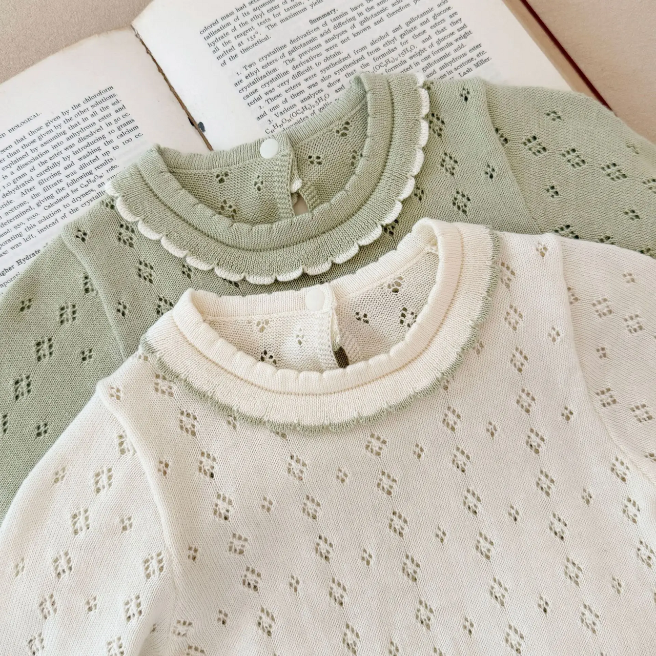 MiniBelle – Elegant & Soft – Knitted Baby Dress with Ruffle Detail