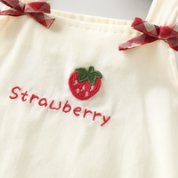 Thumbnail for BerryBloom – Cute & Comfortable – Girls' Dress with Strawberry and Bunny Patch