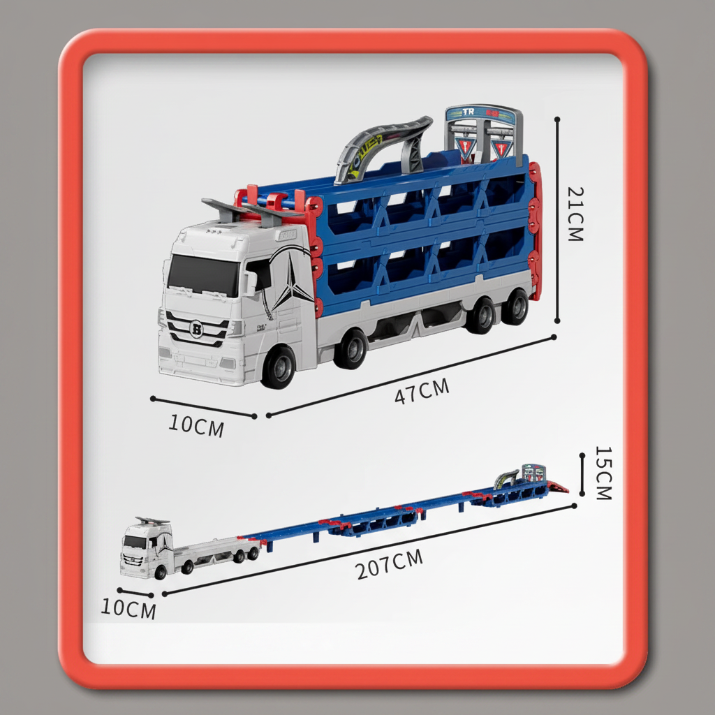 CarHauler – Fun & Adventurous – Car Transporter Play Set with Race Cars