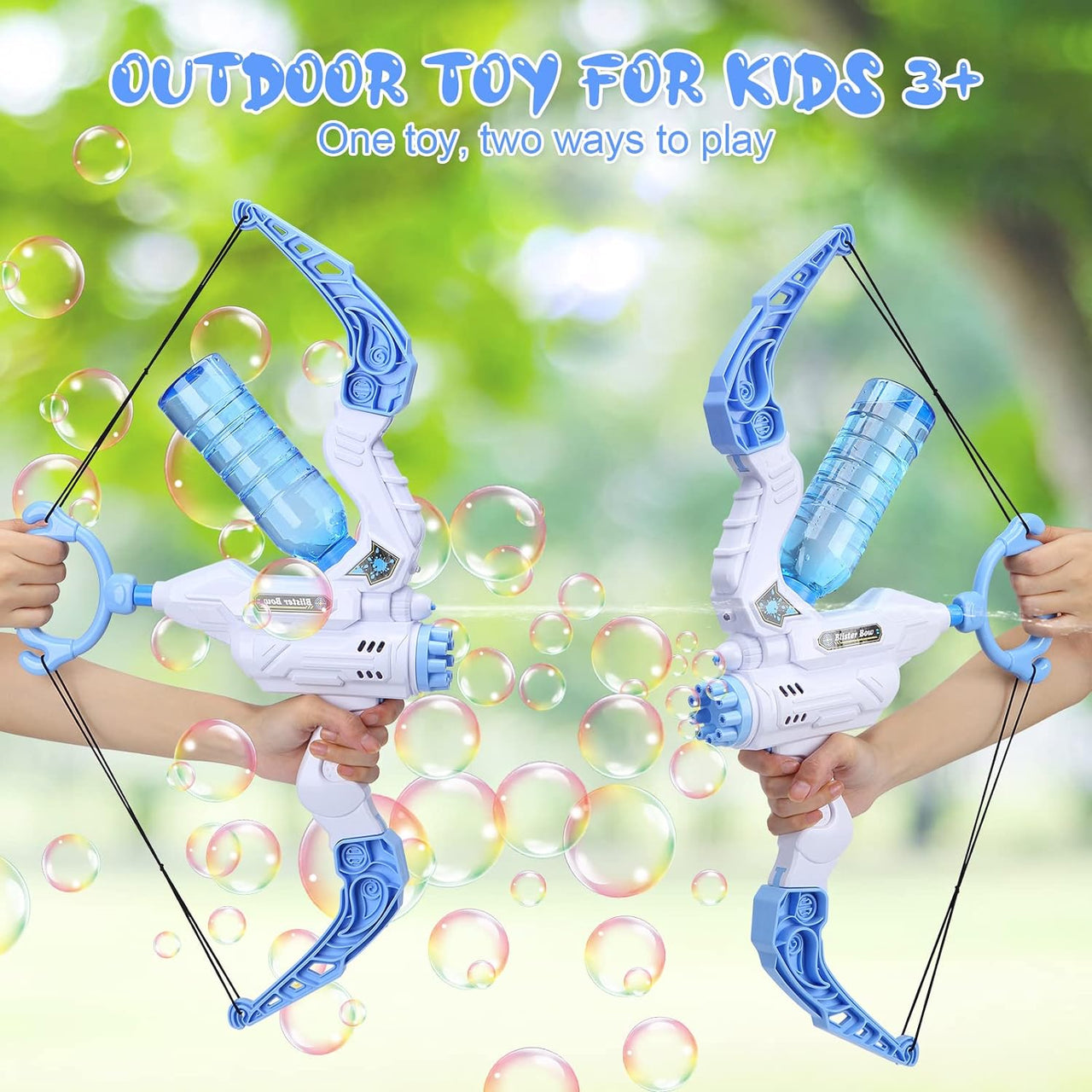 TrendyToys – Active & Creative - 2-in-1 Bow Bubble Blower Machine