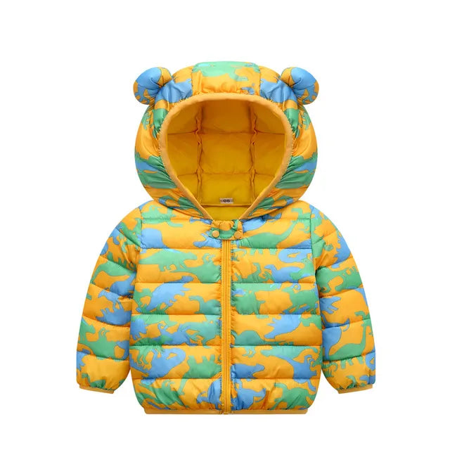 Mini Fashion™ - Polyester winter coat with hood.