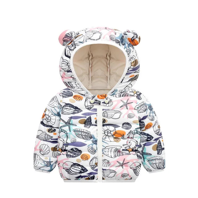 Mini Fashion™ - Polyester winter coat with hood.