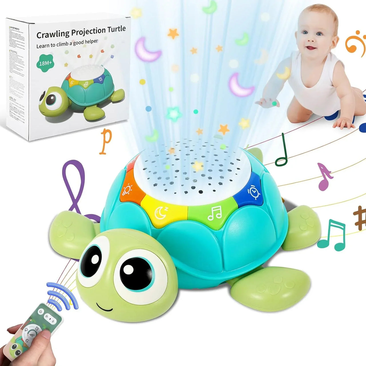 Turtle Projector™ - Encourage crawling - Star Projector