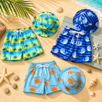Thumbnail for Beach Set – Colorful & stylish – Printed swim trunks & hat