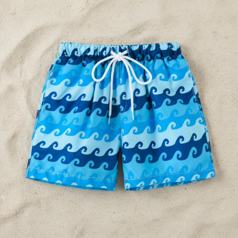 Beach Shorts – Lightweight & playful – Tropical Kids' Swim Trunks