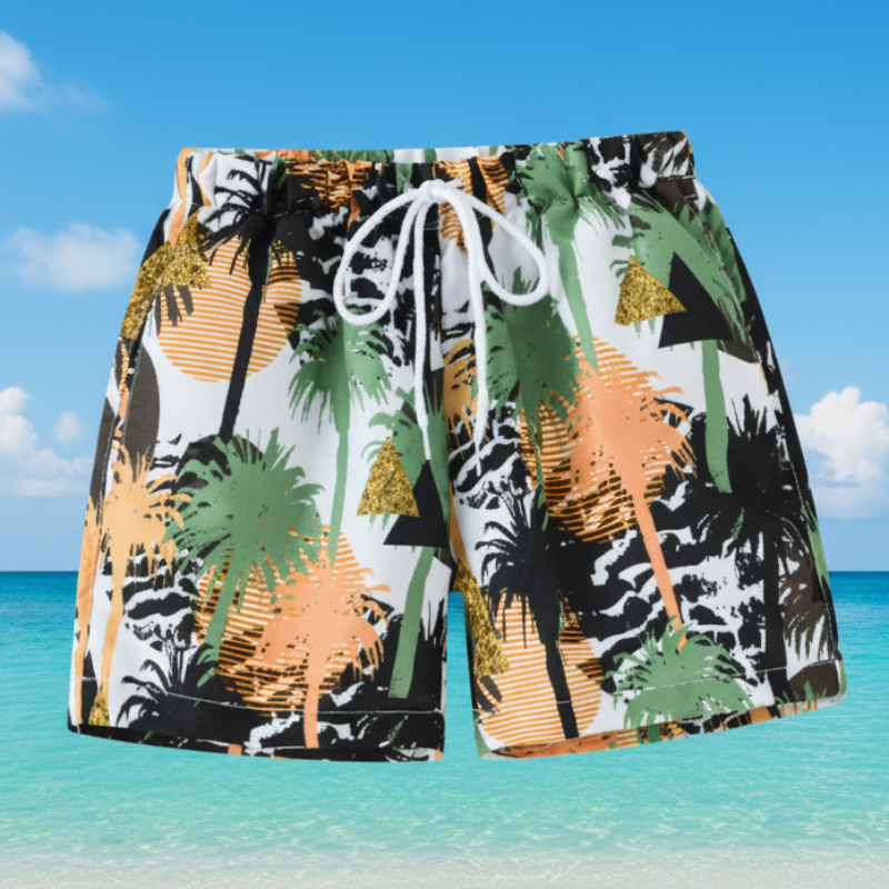 Beach Shorts – Lightweight & playful – Tropical Kids' Swim Trunks