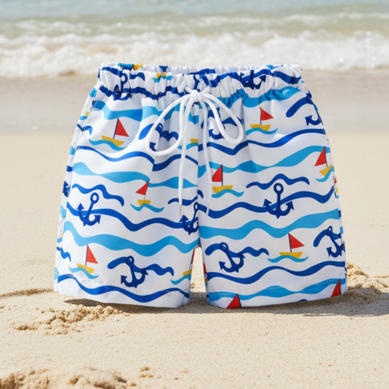 Beach Shorts – Lightweight & playful – Tropical Kids' Swim Trunks