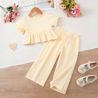 Thumbnail for SoftCharm – Elegant & Comfortable – Girls' Set with a Ruffle Top and Long Pants