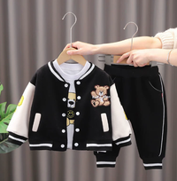 Thumbnail for Mini Fashion™ - Toddler & Adventure - 3-Piece Clothing Set Red Baseball Bear